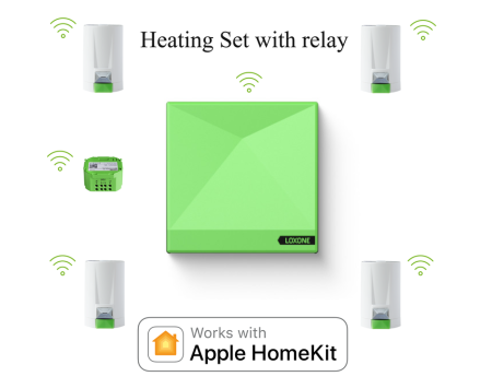 Heating set with relay